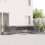 9-teiliges Gartenmöbel-Set und Kissen synthetisches Rattangrau von vidaXL, Gartensets - Ref: Foro24-3187480, Preis: 549,96 €,...