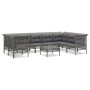 9-teiliges Gartenmöbel-Set und Kissen synthetisches Rattangrau von vidaXL, Gartensets - Ref: Foro24-3187480, Preis: 549,96 €,...