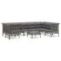 Garden furniture set 9 pieces and gray synthetic rattan cushions by vidaXL, Garden sets - Ref: Foro24-3187480, Price: 502,66 ...
