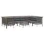 9-teiliges Gartenmöbel-Set und Kissen synthetisches Rattangrau von vidaXL, Gartensets - Ref: Foro24-3187480, Preis: 549,96 €,...