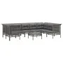 Garden furniture set 9 pieces and gray synthetic rattan cushions by vidaXL, Garden sets - Ref: Foro24-3187480, Price: 502,66 ...