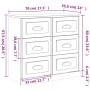Sideboards 2 Stück weißes Sperrholz von vidaXL, Sideboards - Ref: Foro24-3185279, Preis: 209,43 €, Rabatt: %