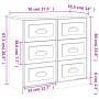Sideboards 2 Stück weißes Sperrholz von vidaXL, Sideboards - Ref: Foro24-3185279, Preis: 211,82 €, Rabatt: %