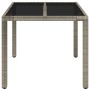 Gartentisch Glasoberfläche PE Rattan grau 90x90x75 cm von vidaXL, Gartentische - Ref: Foro24-319896, Preis: 107,80 €, Rabatt: %