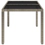 Gartentisch Glasoberfläche PE Rattan grau 90x90x75 cm von vidaXL, Gartentische - Ref: Foro24-319896, Preis: 107,80 €, Rabatt: %