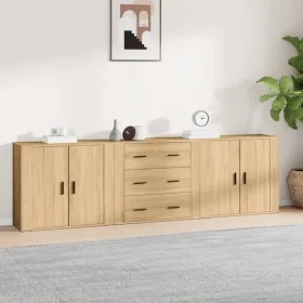 Sideboards 3 Stück Sonoma-Eichensperrholz von vidaXL, Sideboards - Ref: Foro24-3185402, Preis: 263,90 €, Rabatt: %