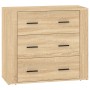 Sideboards 3 Stück Sonoma-Eichensperrholz von vidaXL, Sideboards - Ref: Foro24-3185402, Preis: 244,11 €, Rabatt: %