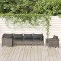 Set de muebles de jardín 6 pzas y cojines ratán sintético gris de vidaXL, Conjuntos de jardín - Ref: Foro24-3187282, Precio: ...