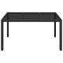 Garden table glass surface PE rattan black 150x90x75 cm by vidaXL, Garden tables - Ref: Foro24-319899, Price: 178,29 €, Disco...