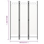 Biombo divisor de 3 paneles blanco 120x180 cm