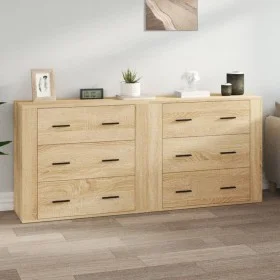 Sideboards 2 Stück Sonoma-Eichensperrholz von vidaXL, Sideboards - Ref: Foro24-3185410, Preis: 196,19 €, Rabatt: %