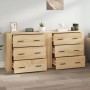 Aparadores 2 piezas madera contrachapada color roble sonoma de vidaXL, Aparadores - Ref: Foro24-3185410, Precio: 196,33 €, De...