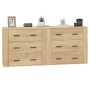 Aparadores 2 piezas madera contrachapada color roble sonoma de vidaXL, Aparadores - Ref: Foro24-3185410, Precio: 196,33 €, De...