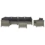 8-piece garden furniture set and gray synthetic rattan cushions by vidaXL, Garden sets - Ref: Foro24-3187287, Price: 673,26 €...
