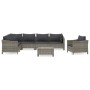 8-teiliges Gartenmöbel-Set und graue synthetische Rattankissen von vidaXL, Gartensets - Ref: Foro24-3187287, Preis: 702,82 €,...