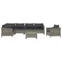 8-piece garden furniture set and gray synthetic rattan cushions by vidaXL, Garden sets - Ref: Foro24-3187287, Price: 673,26 €...