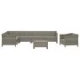 8-teiliges Gartenmöbel-Set und graue synthetische Rattankissen von vidaXL, Gartensets - Ref: Foro24-3187287, Preis: 673,32 €,...