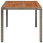 Garden table with gray PE rattan wood surface 90x90x75 cm by vidaXL, Garden tables - Ref: Foro24-319898, Price: 130,69 €, Dis...