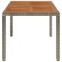 Gartentisch mit Holzoberfläche aus grauem PE-Rattan 90x90x75 cm von vidaXL, Gartentische - Ref: Foro24-319898, Preis: 130,69 ...