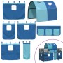 Cama alta para niños con túnel madera pino azul 90x200 cm