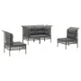 4-piece garden furniture set and gray synthetic rattan cushions by vidaXL, Garden sets - Ref: Foro24-3187484, Price: 242,50 €...