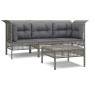 4-piece garden furniture set with gray synthetic rattan cushions by vidaXL, Garden sets - Ref: Foro24-3187475, Price: 227,26 ...
