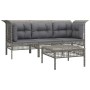 4-piece garden furniture set with gray synthetic rattan cushions by vidaXL, Garden sets - Ref: Foro24-3187475, Price: 227,26 ...