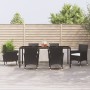 7-teiliges Garten-Essset und schwarze Kissen aus synthetischem Rattan von vidaXL, Gartensets - Ref: Foro24-3187320, Preis: 48...