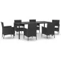 7-piece garden dining set and black synthetic rattan cushions by vidaXL, Garden sets - Ref: Foro24-3187320, Price: 479,67 €, ...