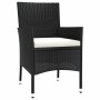 7-teiliges Garten-Essset und schwarze Kissen aus synthetischem Rattan von vidaXL, Gartensets - Ref: Foro24-3187320, Preis: 48...