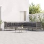 8-teiliges Gartenmöbel-Set und graue synthetische Rattankissen von vidaXL, Gartensets - Ref: Foro24-3187520, Preis: 443,39 €,...