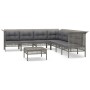 8-teiliges Gartenmöbel-Set und graue synthetische Rattankissen von vidaXL, Gartensets - Ref: Foro24-3187520, Preis: 443,39 €,...