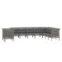 10-piece garden furniture set and gray synthetic rattan cushions by vidaXL, Garden sets - Ref: Foro24-3187535, Price: 635,26 ...
