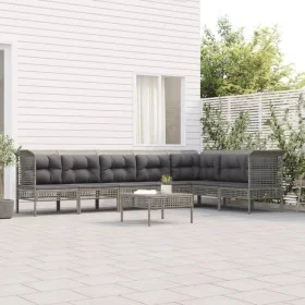 Garden furniture set 8 pieces and gray synthetic rattan cushions by vidaXL, Garden sets - Ref: Foro24-3187518, Price: 432,16 ...