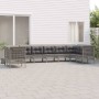 Garden furniture set 9 pieces and gray synthetic rattan cushions by vidaXL, Garden sets - Ref: Foro24-3187547, Price: 608,62 ...