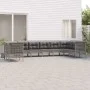 Garden furniture set 9 pieces and gray synthetic rattan cushions by vidaXL, Garden sets - Ref: Foro24-3187547, Price: 564,68 ...