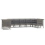 9-teiliges Gartenmöbel-Set und Kissen synthetisches Rattangrau von vidaXL, Gartensets - Ref: Foro24-3187547, Preis: 608,62 €,...