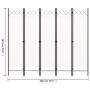 Biombo divisor de 5 paneles blanco 200x180 cm