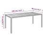 Gartentisch aus schwarzem PE-Rattan, Holzoberfläche 190 x 90 x 75 cm von vidaXL, Gartentische - Ref: Foro24-319905, Preis: 19...