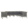 9-teiliges Gartenmöbel-Set und graue synthetische Rattankissen von vidaXL, Gartensets - Ref: Foro24-3187534, Preis: 608,62 €,...