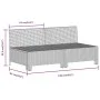 8-piece garden furniture set and gray synthetic rattan cushions by vidaXL, Garden sets - Ref: Foro24-3187285, Price: 673,28 €...