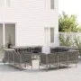 Set de muebles de jardín 12 pzas cojines ratán sintético gris de vidaXL, Conjuntos de jardín - Ref: Foro24-3187483, Precio: 7...
