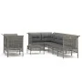 9-teiliges Gartenmöbel-Set und graue synthetische Rattankissen von vidaXL, Gartensets - Ref: Foro24-3187543, Preis: 490,47 €,...