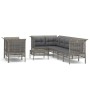 9-teiliges Gartenmöbel-Set und graue synthetische Rattankissen von vidaXL, Gartensets - Ref: Foro24-3187543, Preis: 503,00 €,...