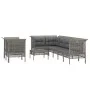 9-teiliges Gartenmöbel-Set und graue synthetische Rattankissen von vidaXL, Gartensets - Ref: Foro24-3187543, Preis: 490,47 €,...