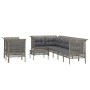 9-teiliges Gartenmöbel-Set und graue synthetische Rattankissen von vidaXL, Gartensets - Ref: Foro24-3187543, Preis: 503,00 €,...