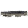 11-teiliges Gartenmöbel-Set und graue synthetische Rattankissen von vidaXL, Gartensets - Ref: Foro24-3187307, Preis: 828,39 €...