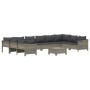 11-teiliges Gartenmöbel-Set und graue synthetische Rattankissen von vidaXL, Gartensets - Ref: Foro24-3187307, Preis: 828,39 €...