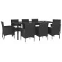 9-piece garden dining set and black synthetic rattan cushions by vidaXL, Garden sets - Ref: Foro24-3187322, Price: 715,63 €, ...