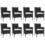 9-piece garden dining set and black synthetic rattan cushions by vidaXL, Garden sets - Ref: Foro24-3187322, Price: 724,04 €, ...